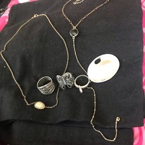 Necklaces and rings